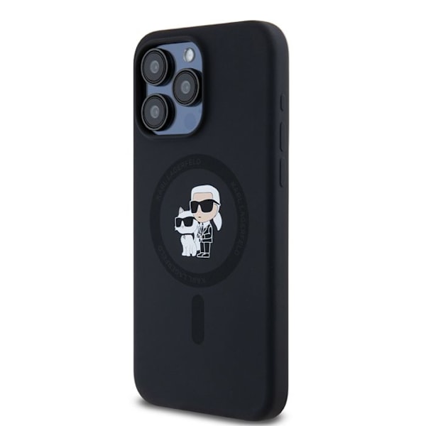Kotelo iPhone 15 Pro Maxille - Karl Lagerfeld silikonirengas MagSafe (KLHMP15XSCMKCRHK) - Karl&Choupette