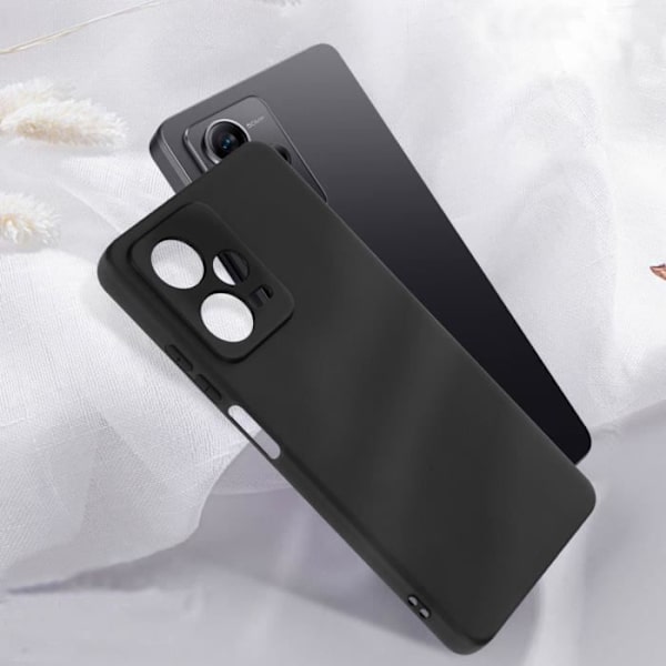 Kotelo Xiaomi Redmi Note 12 Pro 5G Silicone Matt Finish Sormenjälkiä estävälle mustalle Svart