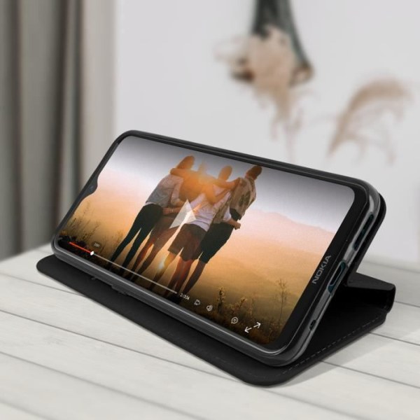 Hus - AVIZAR - Nokia 5.3 - Ekoleder - Kortfickor - Stödfunktion Svart