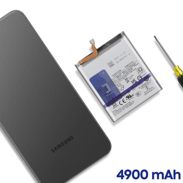 Internbatteri - AVIZAR - Samsung Galaxy S24 Plus - 4900mAh - Lithium Ion - Grå Grå
