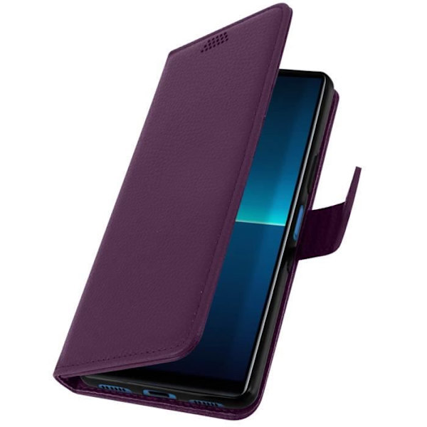 Housse Folio - AVIZAR - Sony Xperia L4 - Violet - Blød Etui - Magnetisk Lukning Lila