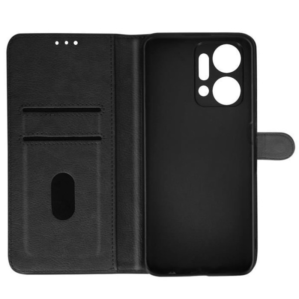 Etui til Honor X7a - AVIZAR - Video Support Wallet - Sort Svart