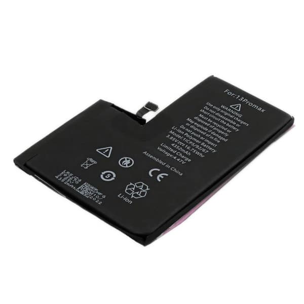 Batteri - AVIZAR - iPhone 13 Pro Max - 3.85V - 4352mAh - Sort Svart