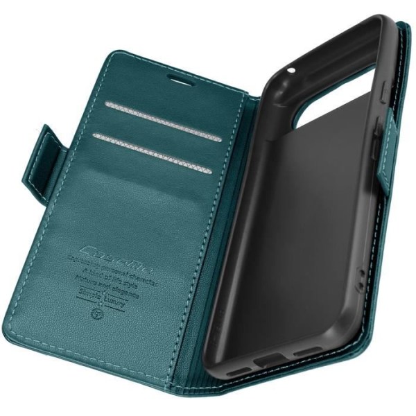 Google Pixel 8 Wallet Anti-RFID Stand -kotelo, vihreä