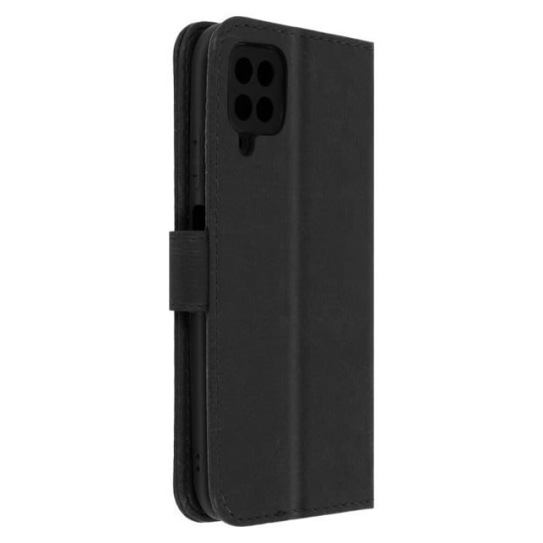 Etui til Samsung Galaxy M12 - AVIZAR - Folio med kortlomme - Øko-læder med struktur - Sort - Video Støtte Svart