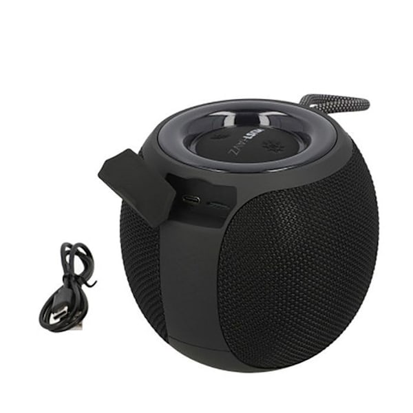Bærbar Bluetooth-højttaler 20W Sphærisk Musthavz IPX4 Dyb Bas Grab 'N Go Sort Svart