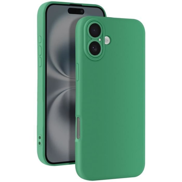 Siliconfodral för iPhone 16 Slät Skyddad Kamerablock Grön Grön