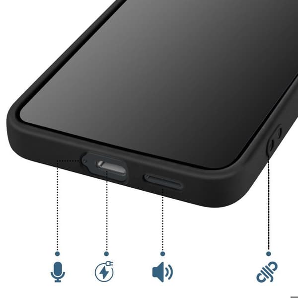 Silicone Soft-Touch Svart skal för Galaxy S26 Svart