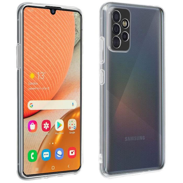 Kotelo ja suojakalvo - Samsung - Galaxy A72 - Pehmeä - 9H karkaistu lasi - Musta Svart