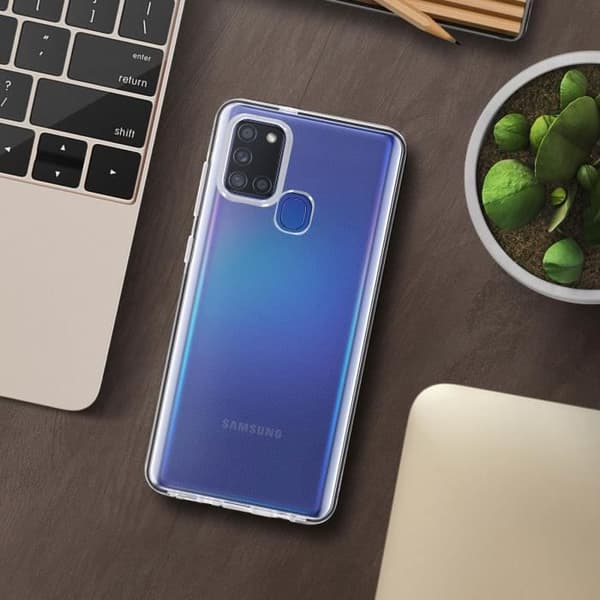Fodral till Samsung Galaxy A21s styvt stötsäkert förstärkt Contour Akashi Transparent Transparent