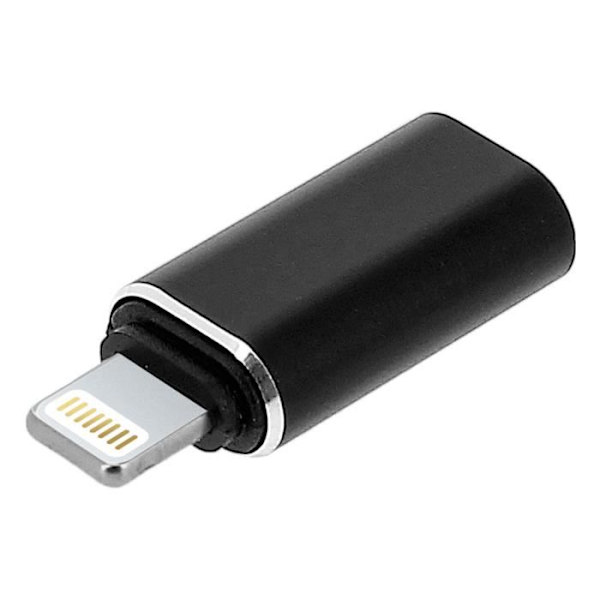 Lightning Female USB C -sovittimen lataus ja synkronointi - hopeanharmaa