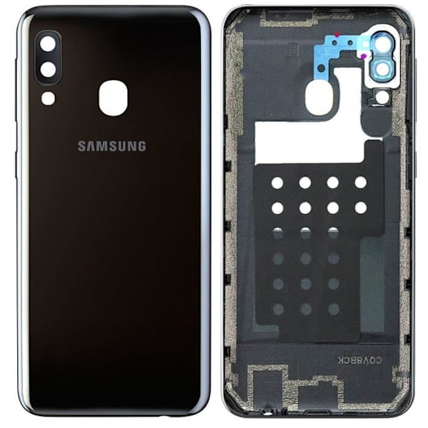 Batteriari - Samsung - Galaxy A20e - Original - Bagcover - Sort Svart