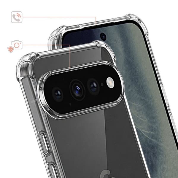 Silicone Cover til Google Pixel 11 med Forstærkede Hjørner Transparent Vit
