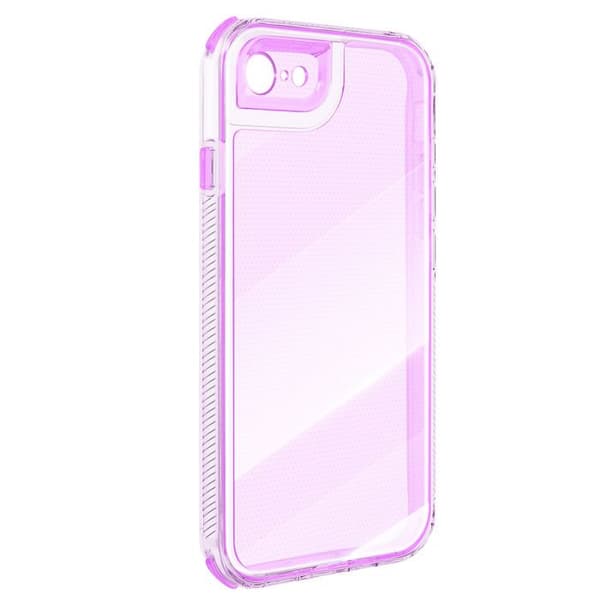 Coque för iPhone 7 / 8 / SE 2022 Bi-Material Design Texturerad Antirutscht Violet Lila