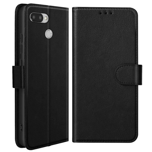 Etui til Xiaomi Redmi 6 Klap Pung og Video Støtte Sort Svart