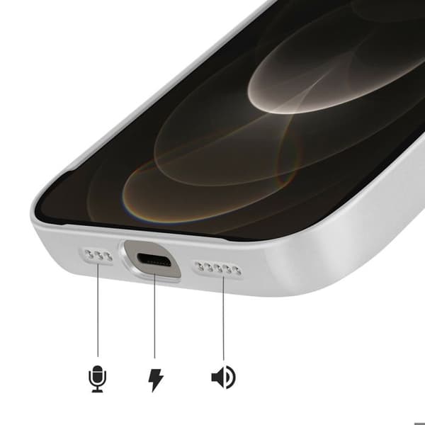 Cover til iPhone 12 Pro Max Kompatibel med MagSafe Mat AG Glas Sølv Grå