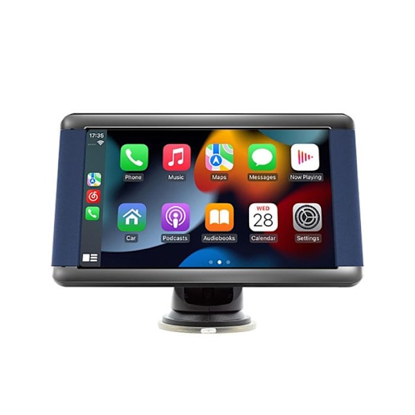 7" Taktile CarPlay Skærm Wifi-forbundet med GPS / Android Auto / MP5-afspiller Sort