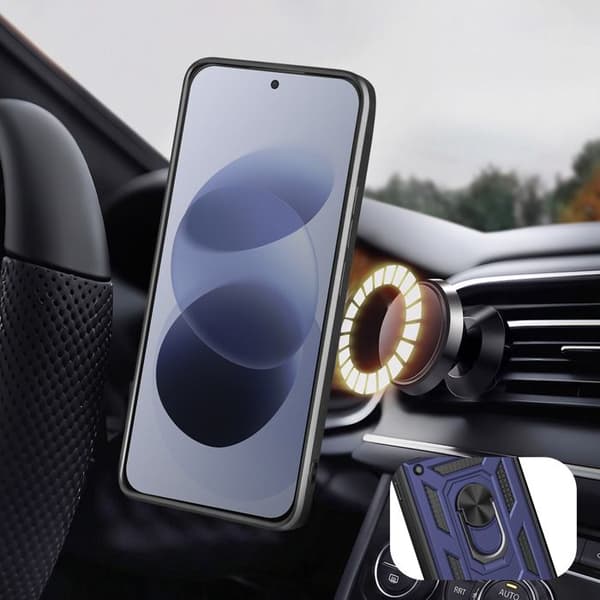 Fodral för Redmi Note 17 med ringstöd och skjutbart kameraskydd i midnattsblå Blå