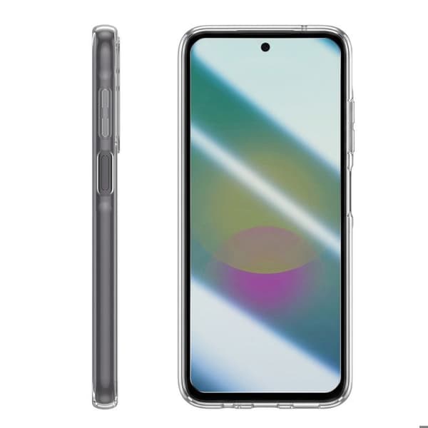 Pack Skydd för Galaxy A27 Silikonfodral och Härdat Glas Stötsäker Transparent Vit