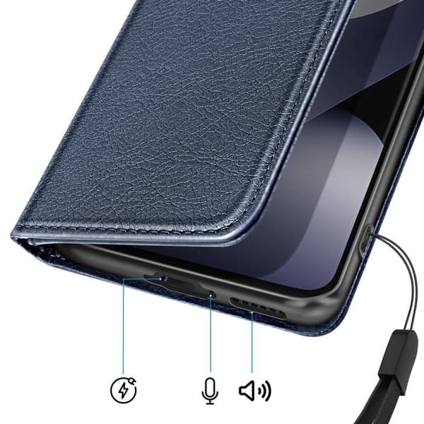 Xiaomi Redmi Note 15 4G / 5G Chesterfield Serie Plånboksfodral Ställfunktion Mörkblå Blå