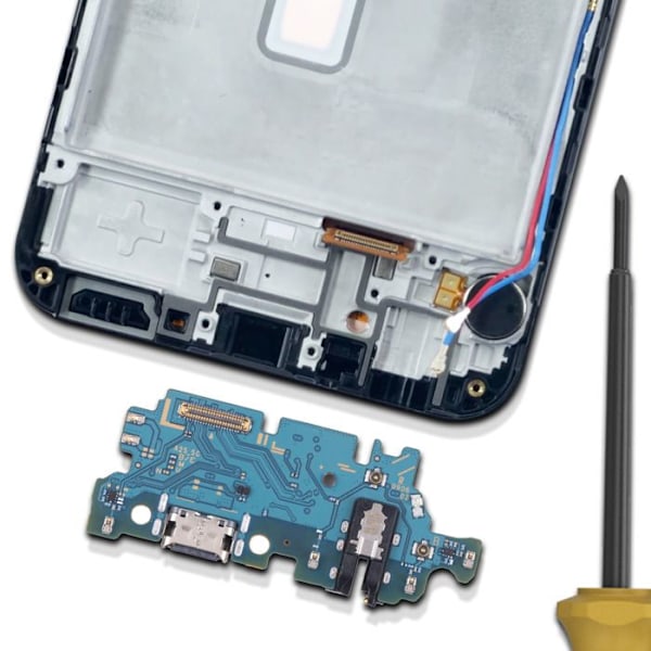 USB-C-latausliitin Samsung Galaxy A25:lle mikro- ja jack-mustana Svart