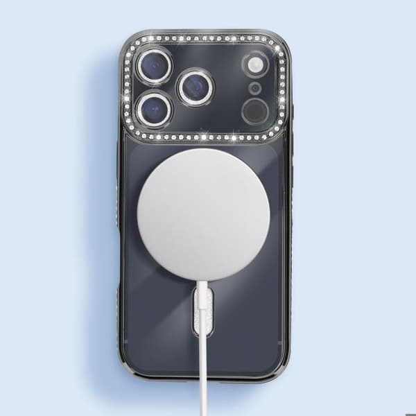 Coque Magsafe - AVIZAR - iPhone 17 Pro - Sort - Strassé - Elegant beskyttelse Svart