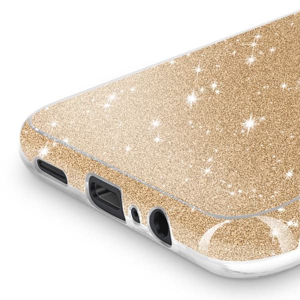 Cover - UNDERRETTE - Galaxy A07 - To-materiale - Glitrende Guld - Elegant Beskyttelse Gul