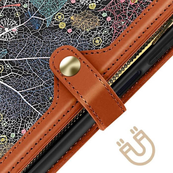Suojakuori Samsung S24 Flower Multi Storage Brownille