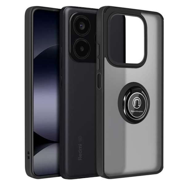 Coque för Xiaomi Redmi Note 14 5G med Video Stöd Ring Svart Svart