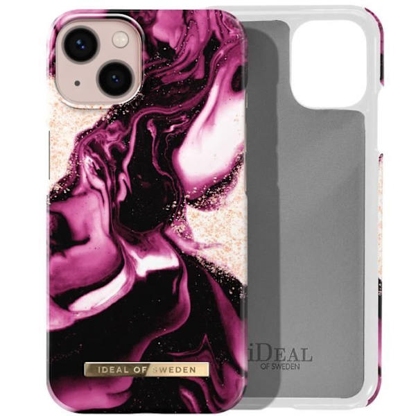iPhone 13 cover Marmored Luxury Ultra Tynd Golden Ruby Marble iDeal of Sweden Rose