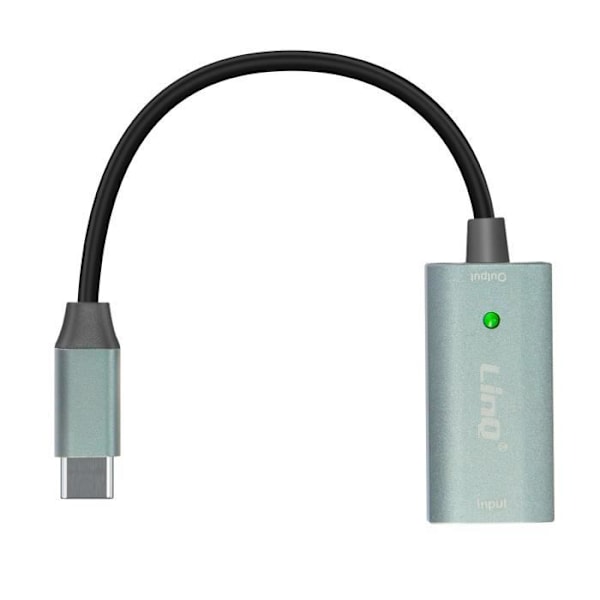 USB C til HDMI video- og lydadapter Full HD 4K 30Hz LinQ Grå