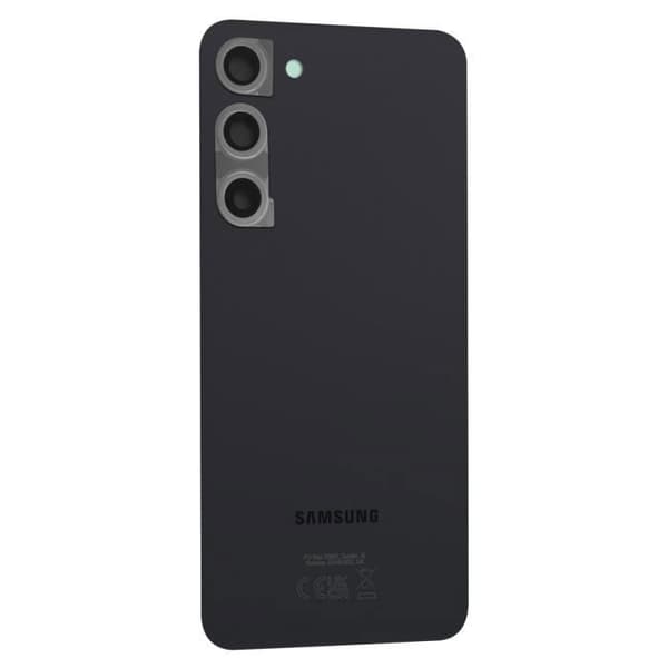 Bagglas - SAMSUNG - Galaxy S23 Plus - Phantom Sort - Indbygget Klæbemiddel - Forenklet Installation Svart