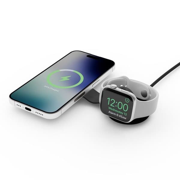 Lader til mobiltelefon Twelve South Magsafe ButterFly SE 2-i-1 Q12 USB-C Sort til iPhone og Apple Watch