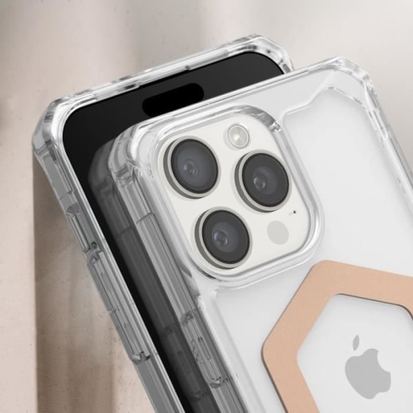 UAG MagSafe Fodral för iPhone 15 Pro Stötsäkert Transparent och Pink Plyo Series