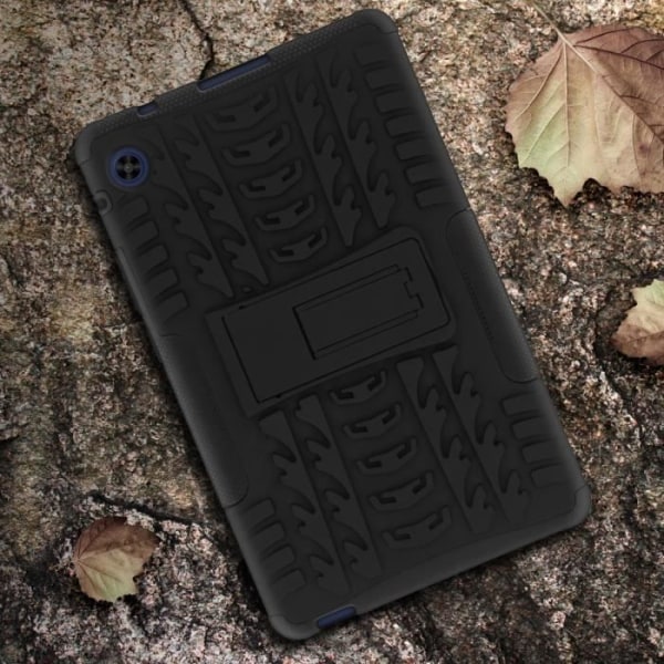 Coque - AVIZAR - Huawei MatePad T8 - Indbygget stand - Reliefdesign - Sort Svart