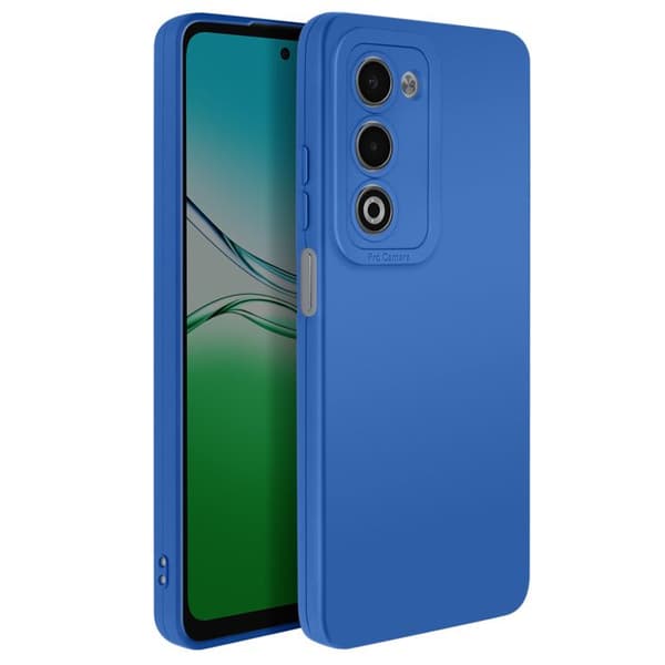 Silicone Case för Oppo A5 med Kameraförstärkning Blå Blå
