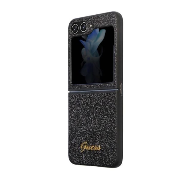 Skyddande skal för Samsung Galaxy Z Flip 5 med glitter Guess svart Svart