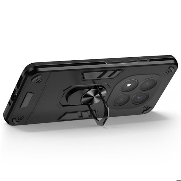 Cover til Redmi Note 15 Pro Plus med sort magnetisk ring Svart