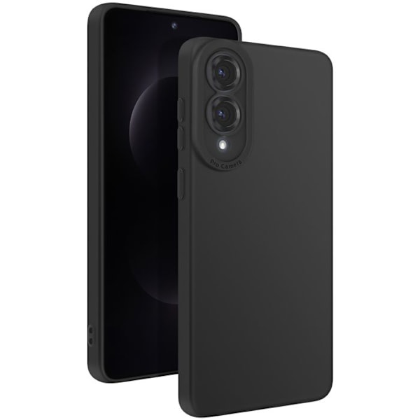 Coque til Samsung S25 Edge Silikone Glat Kamera Blok Beskyttet Sort Svart