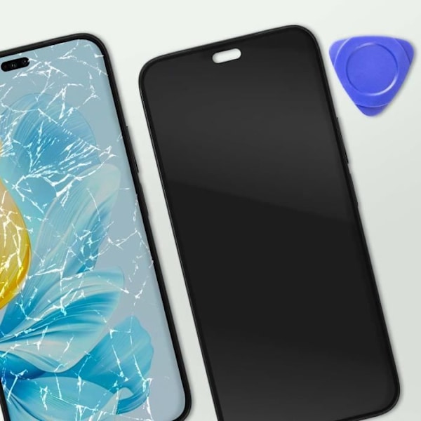 Komplett LCD-skärm för Honor 200 Lite med touchglas och Relife svart chassi Svart