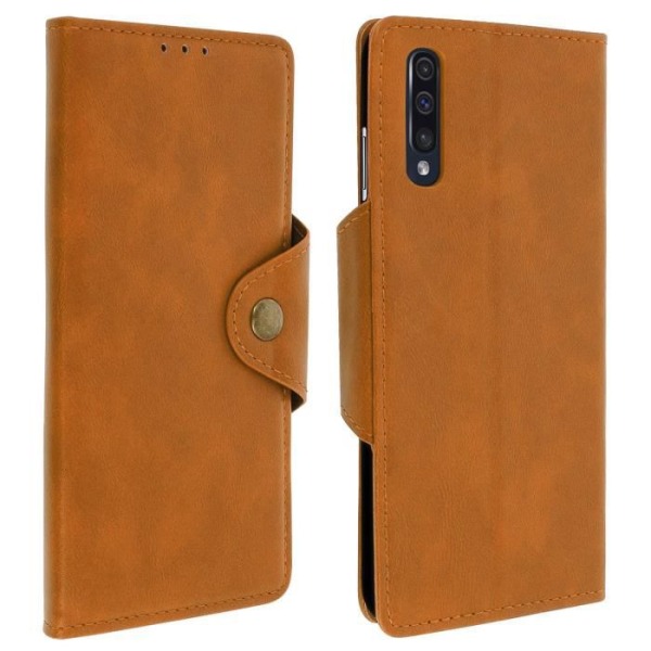 Galaxy A50 Fodral Korthållare Stativ Funktion Fodral Sixties Camel Brown