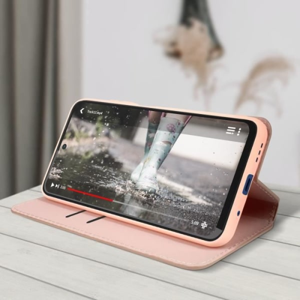 Xiaomi Redmi Note 10 5G och Poco M3 Pro-fodral Korthållare Videostöd Roséguld