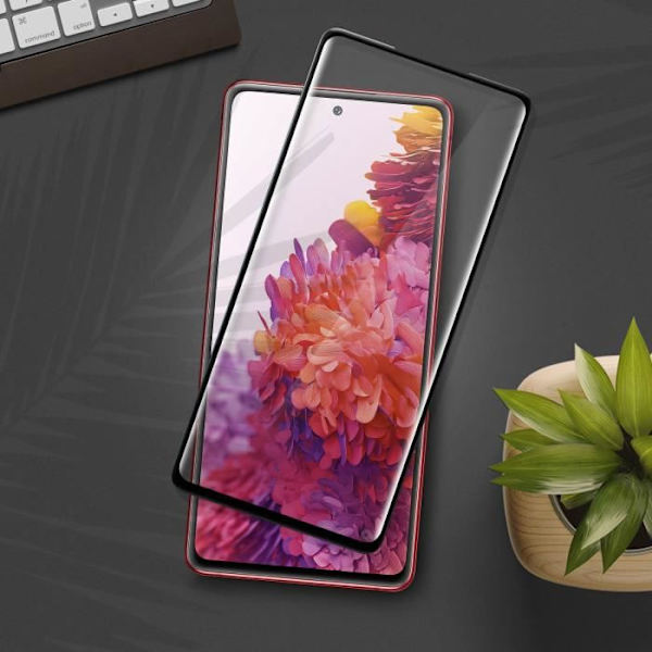 Force Glass karkaistu lasi näytönsuoja Samsung S20 FE:lle - Musta - Iskun- ja naarmuuntumaton Svart