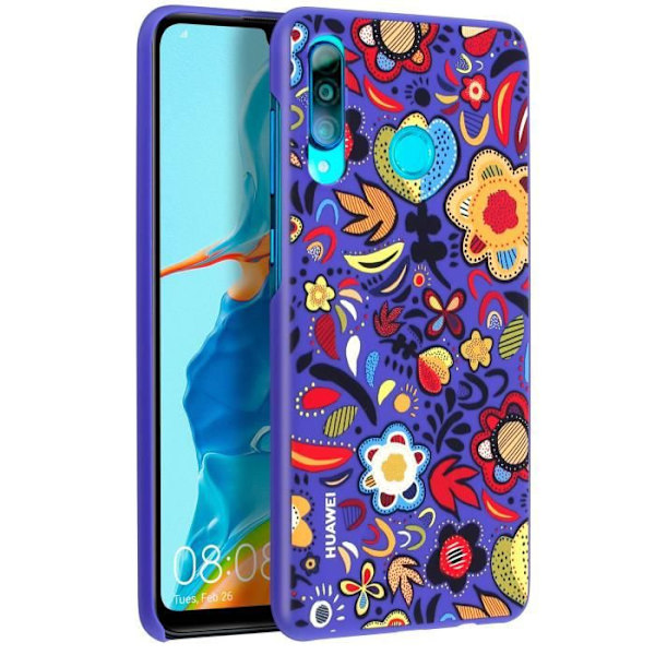 Suojakuori - HUAWEI - P30 Lite - Moniväriset Kukat - Kovakotelo - Naarmunsuojava ja Iskunkestävä Lila
