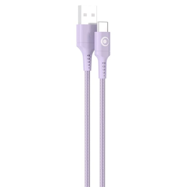 USB-A til USB-C kabel - BigBen - 1,2m - FastCharge 15W - 3A - Vævet Nylonsnor