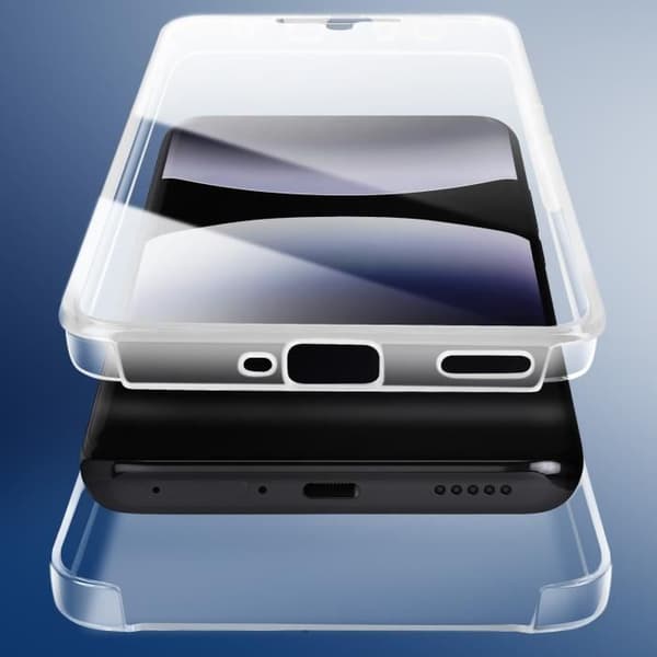 Heltäckande Skal - Xiaomi - Redmi Note 14 Pro - Transparent - Kameraskydd - Förbättrat Grepp Transparent