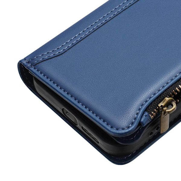 Plånboksfodral Oppo A5 Pro med avtagbar handrem Magnetisk stängning Blå