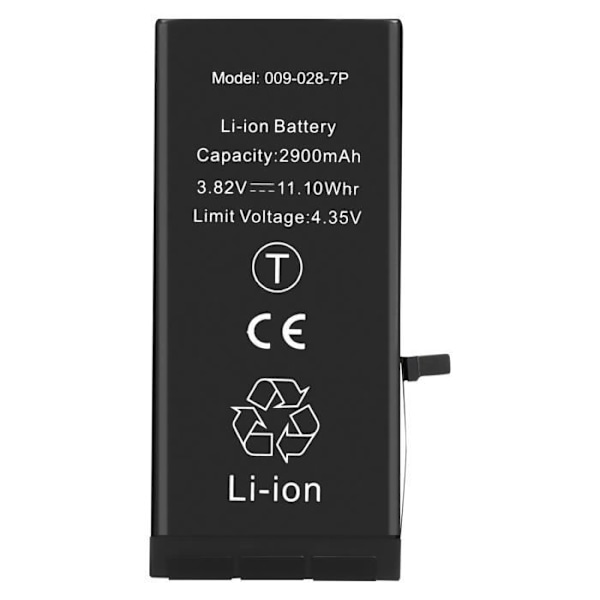 Intern batteri iPhone 7 Plus 2900mAh integreret TI chip Sort - AVIZAR - IP7PBAT-TI - Lithium Ion - 3,7 V Svart