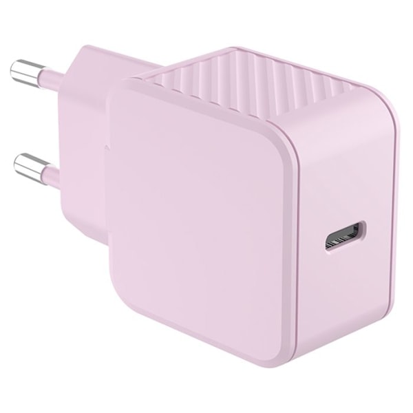 Strømforsyning - BigBen - USB-C oplader 20W - Power Delivery - Overspændingsbeskyttelse - Lyserød Rosa