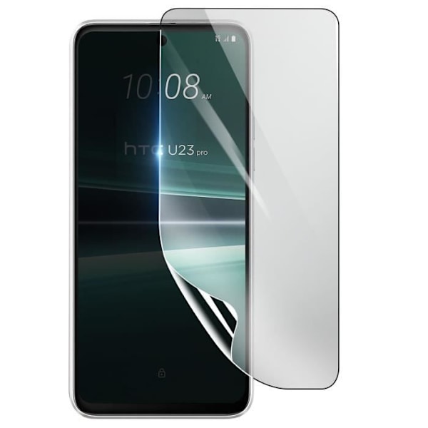Suojakalvo - 3MK - HTC U23 Pro - Iskunkestävä Hydrogeeli - Läpinäkyvä - Naarmuuntumaton Transparent